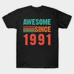 Vintage Awesome Since 1991 T-Shirt